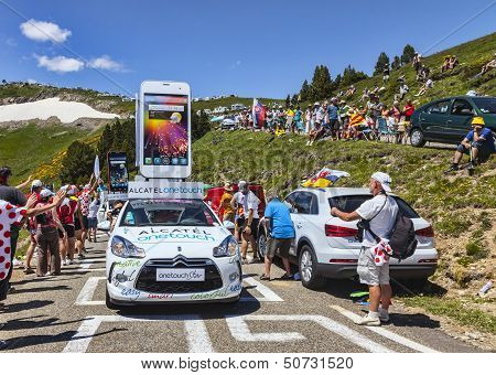 Alcatel One Touch Car In Pyrenees Mountains