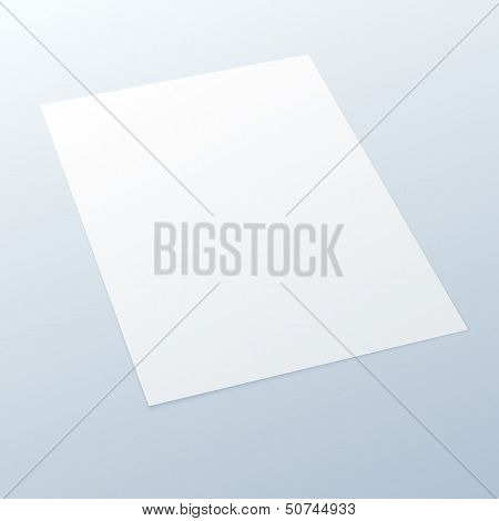 Blank/empty A4 office paper on a light background.