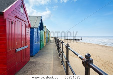 Mundesley Beach Huts Norfolk England