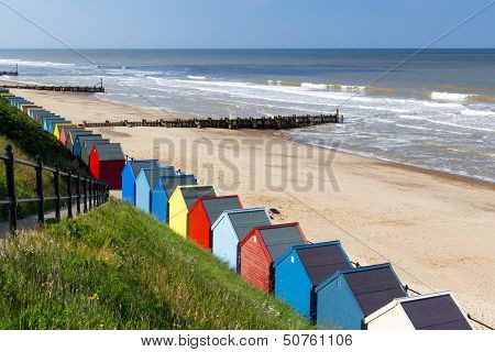 Mundesley Beach Huts Norfolk England