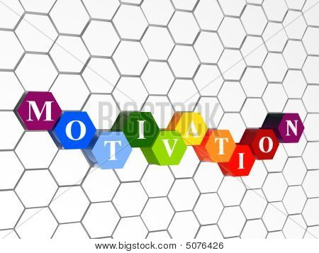 Motivation in Farbe Hexahedrons mit Zellstruktur