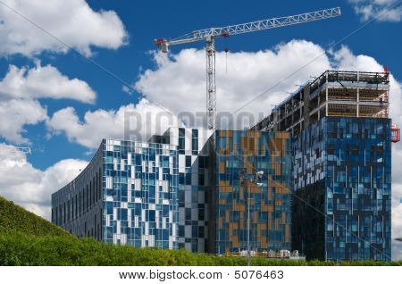 Construção de edifícios modernos