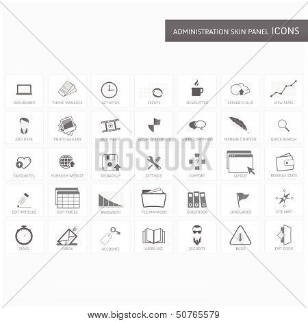 Administration skin panel icons