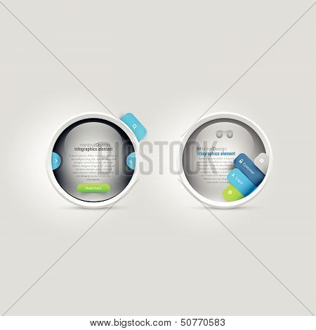 Website template infographic design menu navigation elements