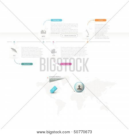 Business infographics design template with icons