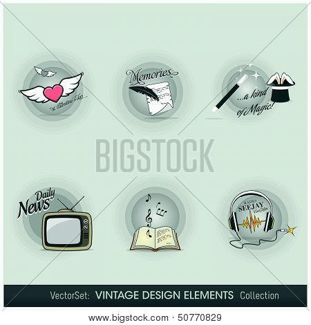 Design Elements: vintage conceptual icons set