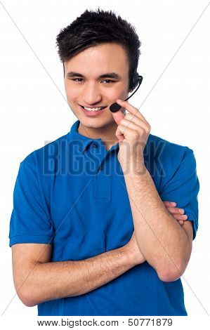 Happy Young Customer Support Executive