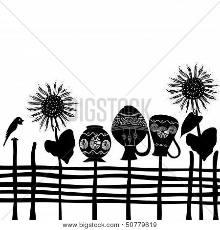 Fence With Pots
