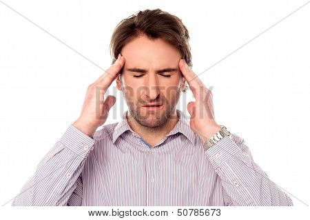 Man Having Severe Headache