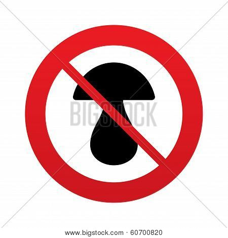 Mushroom sign icon. Boletus mushroom symbol.