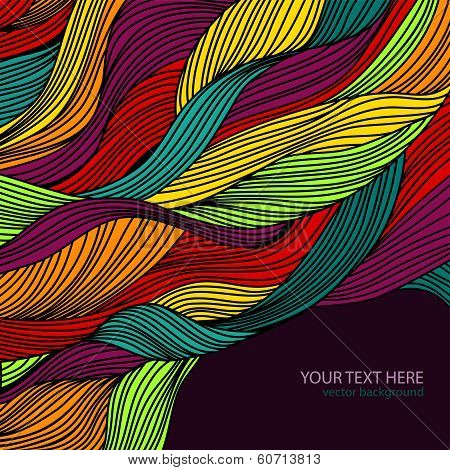 Hand-drawn waves  Background