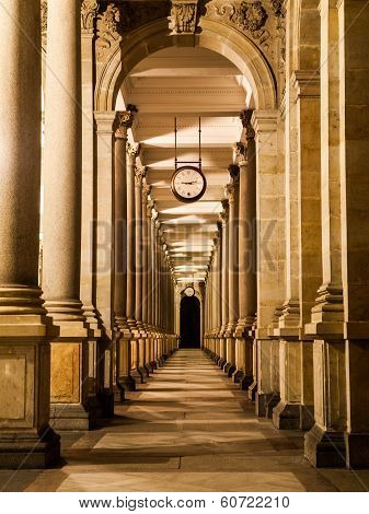 Mill Colonnade At Night