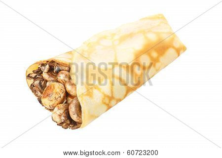 Crepe Stuffed With Mushrroms