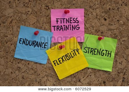 Objetivos de treino de fitness ou elementos