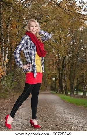 Fashion Teen On Red Pumps
