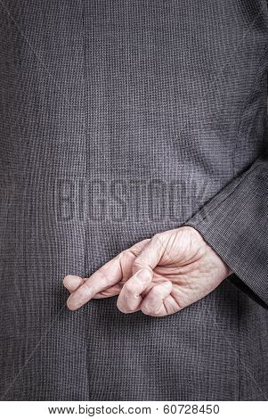 Crossed Fingers Portrait