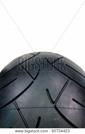 Motorcycle Tyre Vertical And Isolated