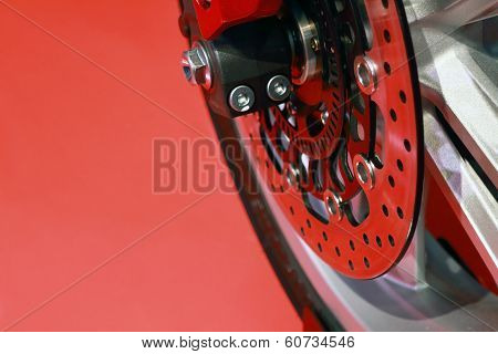 Motorcycle Disc Break In Closeup
