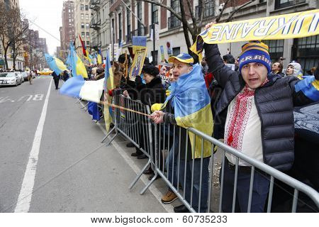 Assembed in front of Russian consulate