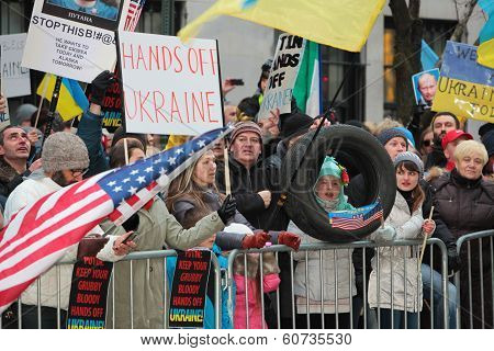 Rally in front of Russian consulate