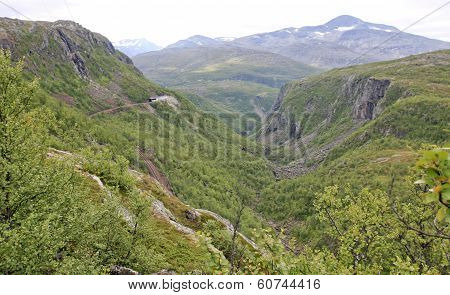 The Ore Line between Bjørnfjell and Narvik, Norway.