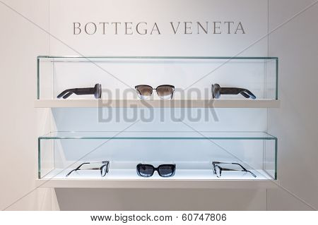 Bottega Veneta Glasses On Display At Mido 2014 In Milan, Italy