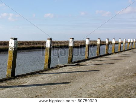 Wooden poles