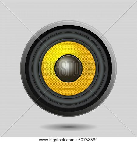 Audio Speaker on Light Background