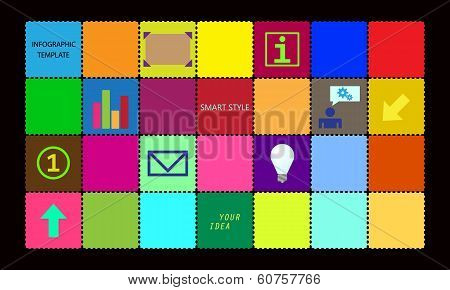 Abstract vector color infographic template