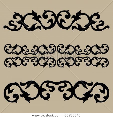 Vector set of borders