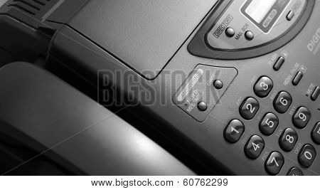 Black telephone  telefax keypad