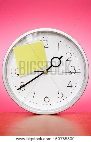 Clock With Sticky Paper