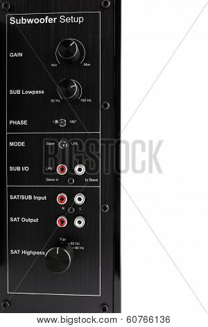 Rear Panel Of A Subwoofer