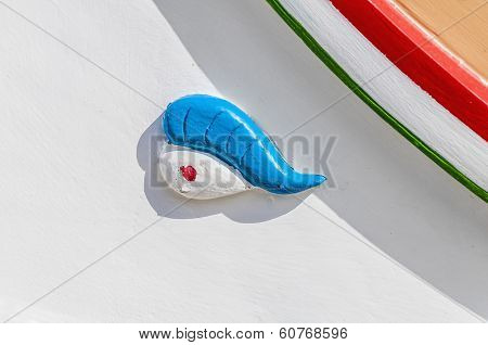 Horus Or Osiris Eye In Luzzu At Marsaxlokk, Malta