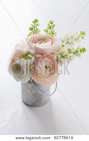 Bouquet Of Flowers In Can