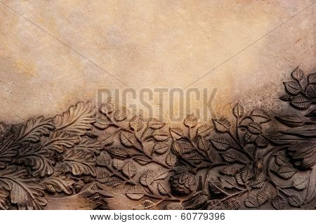 Stone Leaves And Flowers