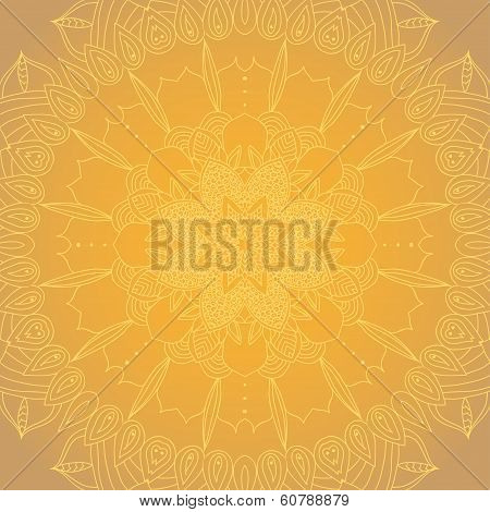 vector delicate lace round pattern