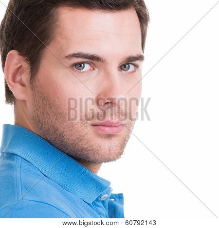 Closeup Portrait Of  Handsome Man.