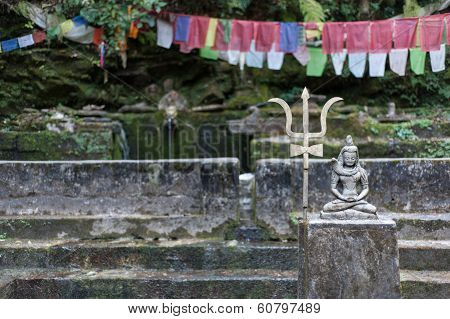 Shiva Figure At A Spring