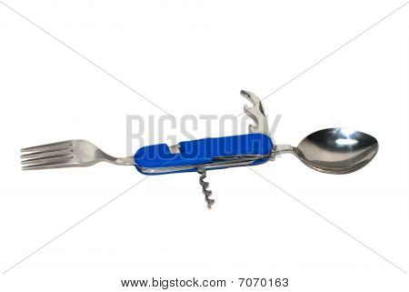 Flic coltello con cavatappi, cucchiaio, spina