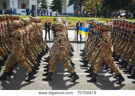 Anti-diversion Squad Of The Ukrainian Army At The Military Parade In Kyiv, Ukraine