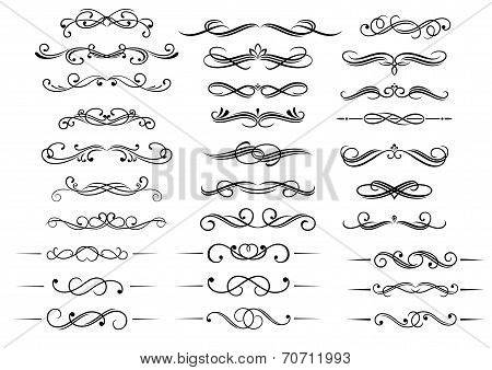 Calligraphic elements and headers set