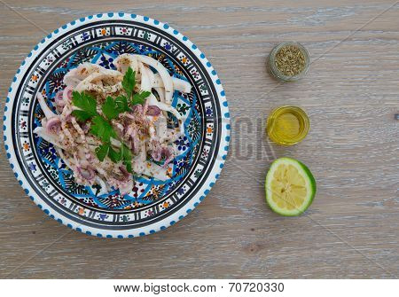 Plate With Squid Salad