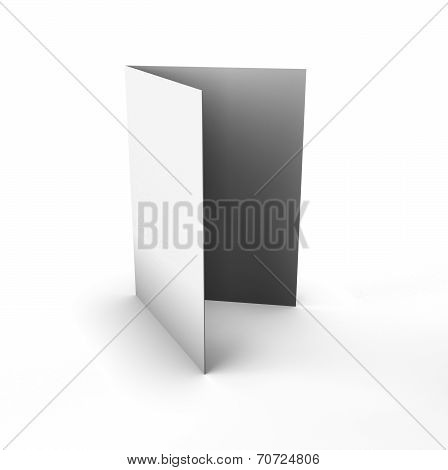 White Clean Sheet Of Paper Folded