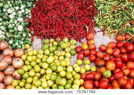 Vegetables on a market
