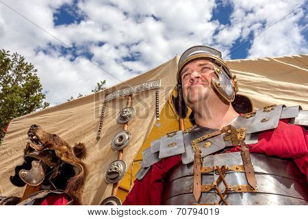 Roman Soldier In Camp