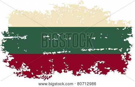 Bulgarian grunge flag. Vector illustration.