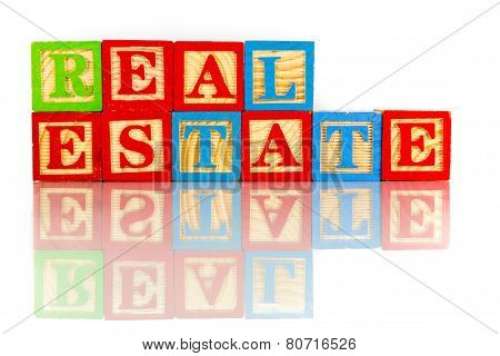 Real Estate Reflection On White Background