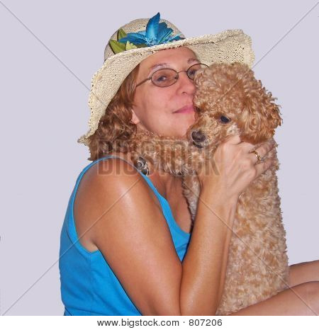 pige med hund