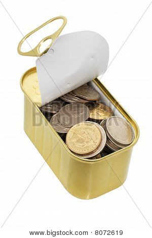 Munten In blikje
